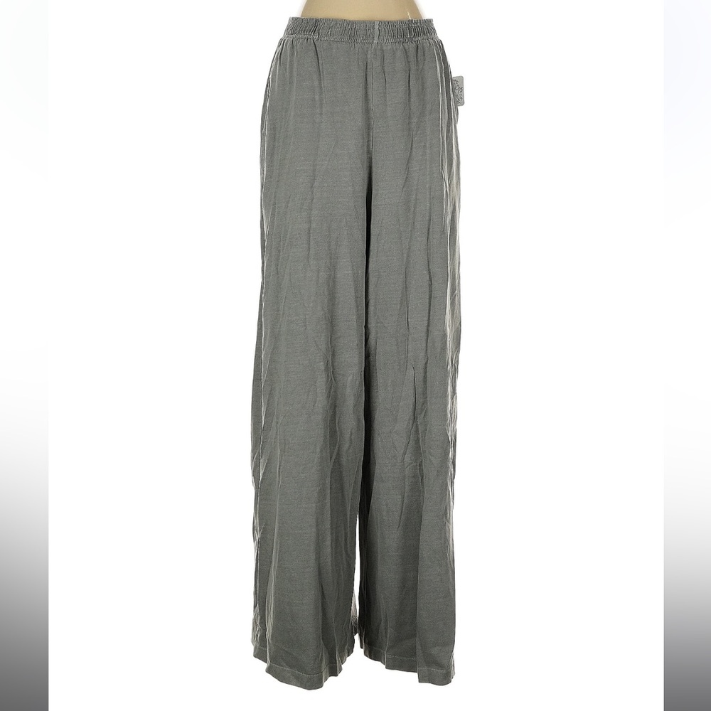 Free People Gray Wide-Leg Pants
